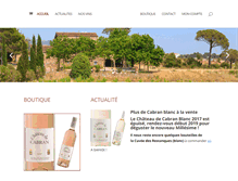 Tablet Screenshot of chateaudecabran.com